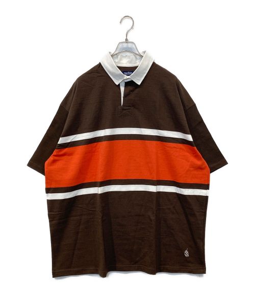 NAUTICA（ノーティカ）NAUTICA (ノーティカ) TOO HEAVY Oversized Rugger Shirt 100 BIG ブラウン サイズ:M 未使用品の古着・服飾アイテム