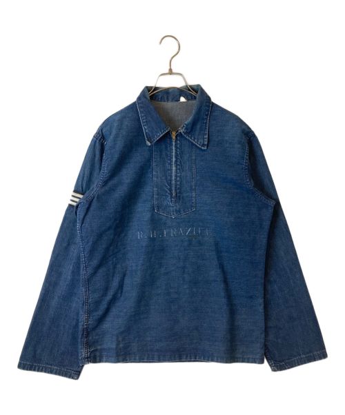 U'S NAVY（ユーエスネイビー）U'S NAVY (ユーエスネイビー) ハーフジッププルオーバーデニムシャツ インディゴ サイズ:表記なしの古着・服飾アイテム