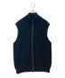 UNDECORATED（アンデコレイテッド）の古着「MF Wool Knit Zp Vest/MF ウールニットジップベスト」｜ブラック