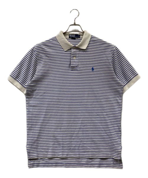 POLO RALPH LAUREN（ポロ・ラルフローレン）POLO RALPH LAUREN (ポロ・ラルフローレン) ポロシャツ ブルー×ホワイト サイズ:Lの古着・服飾アイテム