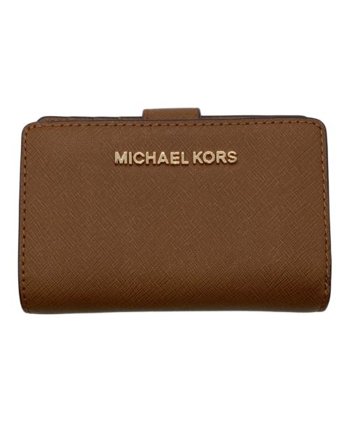 MICHAEL KORS（マイケルコース）MICHAEL KORS (マイケルコース) 2つ折り財布 ブラウンの古着・服飾アイテム