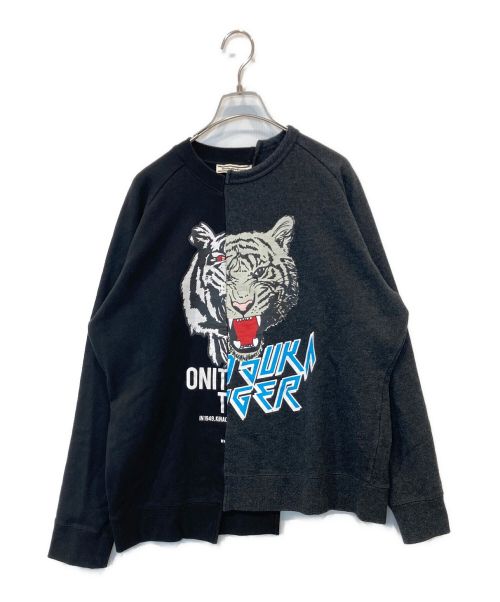 Onitsuka Tiger（オニツカタイガー）Onitsuka Tiger (オニツカタイガー) SWEAT TOP ブラック サイズ:Sの古着・服飾アイテム