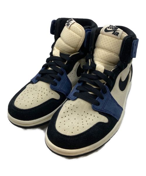 NIKE（ナイキ）NIKE (ナイキ) WMNS Air Jordan 1 High Zoom CMFT 2 ブラック×ネイビー サイズ:24㎝の古着・服飾アイテム