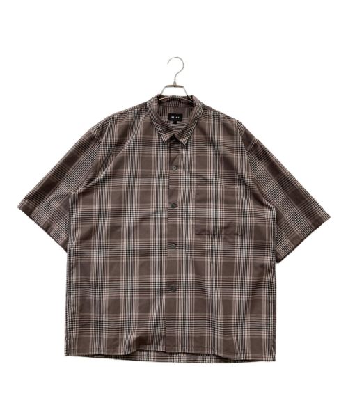 BEAMS（ビームス）BEAMS (ビームス) チェック ルーズフィット オープンカラーシャツ グレー サイズ:Lの古着・服飾アイテム