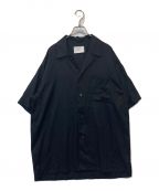 steinシュタイン）の古着「OVERSIZED OPEN COLLAR SS SHIRT」｜ブラック