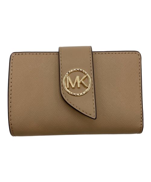 MICHAEL KORS（マイケルコース）MICHAEL KORS (マイケルコース) GREENWICHダブウォレット ベージュの古着・服飾アイテム