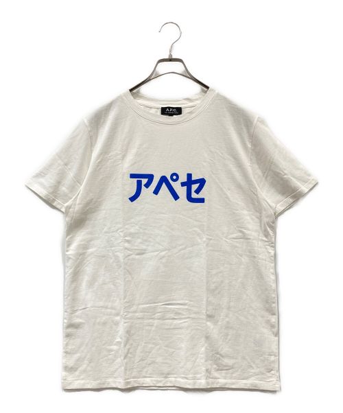 A.P.C.（アーペーセー）A.P.C. (アーペーセー) プリントTシャツ ホワイト サイズ:Lの古着・服飾アイテム