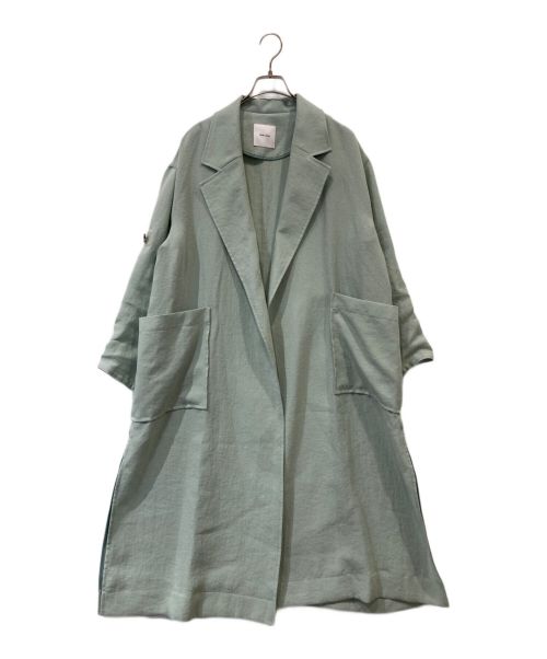 Spick and Span（スピックアンドスパン）Spick and Span (スピックアンドスパン) ビッグカラーガウンコート グリーン サイズ:36の古着・服飾アイテム