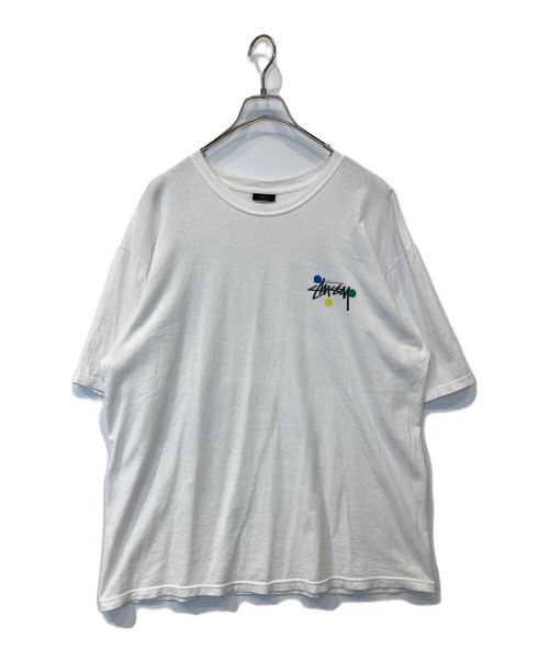 stussy（ステューシー）stussy (ステューシー) Dot Collage Tee ホワイト サイズ:XLの古着・服飾アイテム