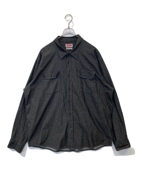 Wrangler（ラングラー）Wrangler (ラングラー) ブラックデニムシャツ グレー サイズ:2XLの古着・服飾アイテム