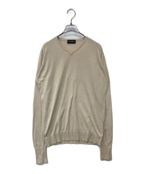 JOHN SMEDLEY（ジョンスメドレー）JOHN SMEDLEY (ジョンスメドレー) コットンニット ベージュ サイズ:XSの古着・服飾アイテム