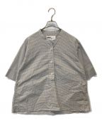 MHLエムエイチエル）の古着「COTTON GRAPH CHECK シャツ」｜ホワイト