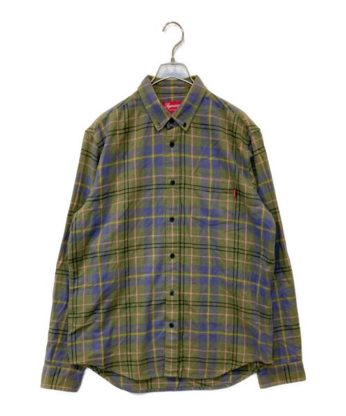 SUPREME（シュプリーム）SUPREME (シュプリーム) tartan flannel shirt light グリーン サイズ:Mの古着・服飾アイテム