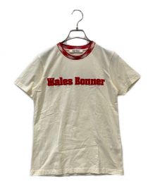 WALES BONNER（ウェールズボナー）の古着「Original logo-applique cotton T-shirt」｜ベージュ