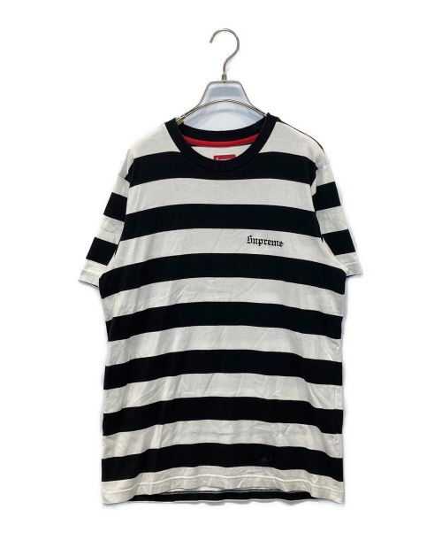 SUPREME（シュプリーム）SUPREME (シュプリーム) ボーダーTシャツ ホワイト×ブラック サイズ:Mの古着・服飾アイテム