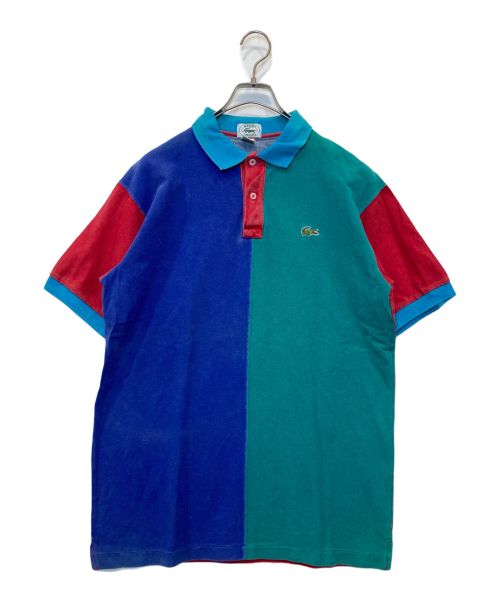 IZOD LACOSTE（アイゾッド ラコステ）IZOD LACOSTE (アイゾッド ラコステ) クレイジーブロックパターンポロシャツ マルチカラー サイズ:Mの古着・服飾アイテム