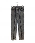 JOHN LAWRENCE SULLIVANジョンローレンスサリバン）の古着「WASHED DENIM ZIPPED PANTS」｜インディゴ