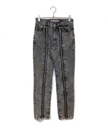 JOHN LAWRENCE SULLIVAN（ジョンローレンスサリバン）の古着「WASHED DENIM ZIPPED PANTS」｜インディゴ