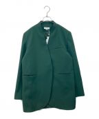 AMeLIEアメリ）の古着「ESSENTIAL CURVE COLLAR JACKET」｜グリーン