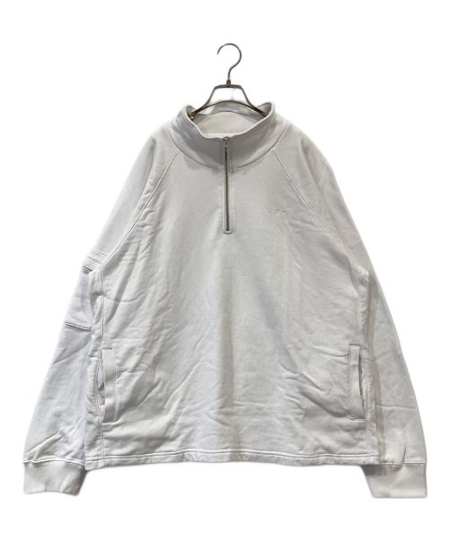 MM6 Maison Margiela（エムエムシックス メゾンマルジェラ）MM6 Maison Margiela (エムエムシックス メゾンマルジェラ) ハーフジップスウェット ホワイト サイズ:Mの古着・服飾アイテム