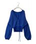 AMERI（アメリ）の古着「TURN OVER KNIT CARDIGAN 01320120890 カーディガン」｜ブルー