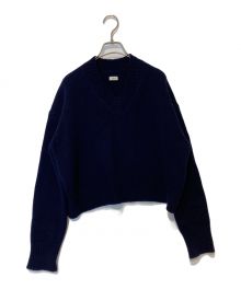 SEA（シー）の古着「WOOL CASHMERE V-NECK KNIT WEAR」｜ネイビー