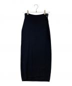 Room no.8ルームエイト）の古着「RAYON SIMPLE WRAP SKIRT」｜ブラック