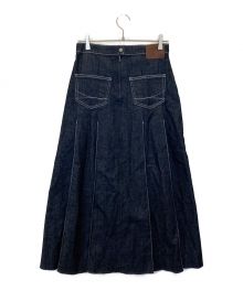 Something×FREAK'S STORE（サムシング×フリークスストア）の古着「別注 Wide Pleats Skirt」｜インディゴ