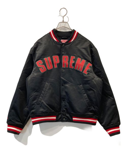 SUPREME（シュプリーム）Supreme (シュプリーム) MITCHELL & NESS (ミッチェルアンドネス) Satin Varsity Jacket ブラック サイズ:Sの古着・服飾アイテム