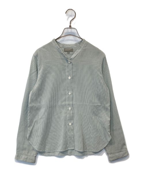 MARGARET HOWELL（マーガレットハウエル）MARGARET HOWELL (マーガレットハウエル) STRIPE SILK COTTON シャツ グレー サイズ:１の古着・服飾アイテム