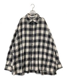 provoke（プロヴォーク）の古着「Oversized check Shirt」｜ブラック