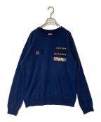 uniform experimentユニフォームエクスペリメント）の古着「WAPPEN CREW NECK SWEAT」｜ネイビー