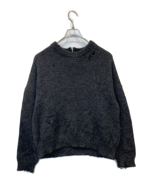 VICTIM&CO（ヴィクティム）VICTIM&CO (ヴィクティム) DAMAGE KNIT ダメージバックジップニット ブラック サイズ:Mの古着・服飾アイテム