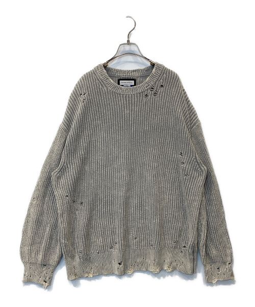 MAISON SPECIAL（メゾンスペシャル）MAISON SPECIAL (メゾンスペシャル) Snow Wash Damaged Prime-Over Crew Neck Knit Pullover ベージュ サイズ:2の古着・服飾アイテム