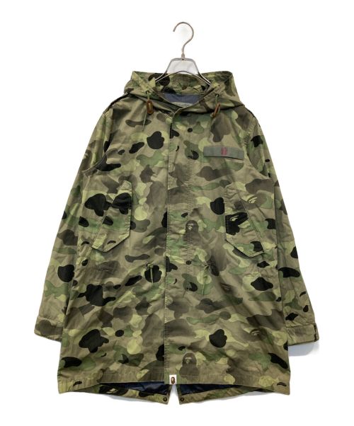 A BATHING APE（アベイシングエイプ）A BATHING APE (アベイシングエイプ) モッズコート カーキ サイズ:Sの古着・服飾アイテム