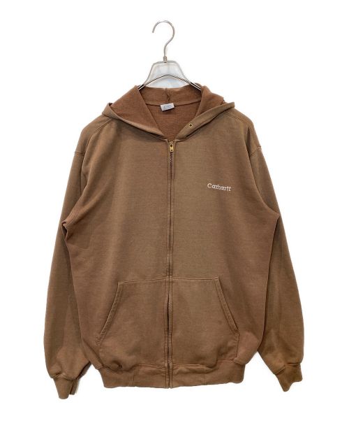 CarHartt（カーハート）CarHartt (カーハート) ジップパーカー ブラウン サイズ:Mの古着・服飾アイテム