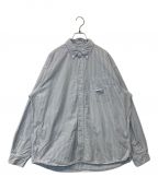 CAHLUMNカウラム）の古着「Magazine Pocket Oxford B.D Shirt　1000390900003　ストライプシャツ」｜ホワイト