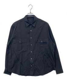 Porter Classic（ポータークラシック）の古着「ROLL UP STRIPE SHIRT」｜グレー