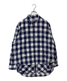 CMF OUTDOOR GARMENT（コンフィーアウトドアガーメント）の古着「NEWSPAPER SHIRTS CMF2302-S04J シャツ」｜ブルー×ホワイト