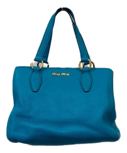 MIU MIU（ミュウミュウ）MIU MIU (ミュウミュウ) ヴィッテロカリブ　RN0757　2WAYバッグ エメラルドグリーンの古着・服飾アイテム