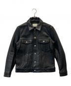 beautiful peopleビューティフルピープル）の古着「vintage leather jean jacket 1245402809 レザージャケット」｜ブラック