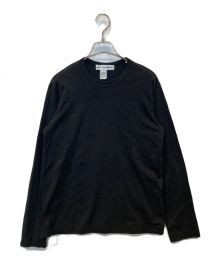 COMME des GARCONS SHIRT（コムデギャルソンシャツ）の古着「クルーネックＴシャツ　ロングスリーブカットソー　	CDGT1PL　」｜ブラック