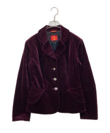 Vivienne Westwood RED LABEL（ヴィヴィアンウエストウッドレッドレーベル）の古着「ベロアジャケット」｜ワインレッド