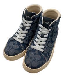 COACH（コーチ）の古着「CLIP SIG HIGHTOP C8960 スニーカー」｜インディゴ