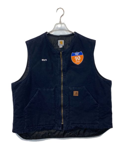 CarHartt（カーハート）CarHartt (カーハート) ワッペン付ダック地ベスト ネイビー サイズ:2XLの古着・服飾アイテム