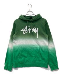 stussy（ステューシー）の古着「スウェットプルオーバーパーカー」｜グリーン