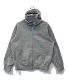 SUPREME（シュプリーム）の古着「Small Box Facemask Zip Up Hooded Sweatshirt　スウェットパーカー　ジップﾊﾟｰｶｰ」｜グレー