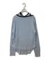 RUMCHE (ラム・シェ) Waffle Knit Piping Tops　ニット　R23A10703　 スカイブルー サイズ:FREE：6000円