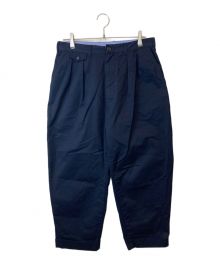 BEAMS PLUS（ビームスプラス）の古着「24AW 2 Pleats Twill タックワイドパンツ 38-23-0097-874」｜ネイビー