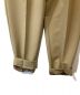 中古・古着 MANOF (マノフ) COCOON TUCK TAPERED PANTS 83110-7162 ベージュ サイズ:M：6000円